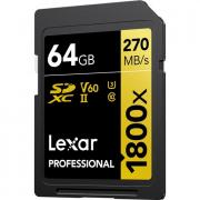 Professional 1800x 64GB SDXC UHS-II Memory Card - Gold Series