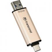JetFlash 930C 512GB USB 3.2 2-In-1 Flash Drive - Gold