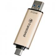 JetFlash 930C 512GB USB 3.2 2-In-1 Flash Drive - Gold