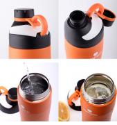 Oural 590ml Amber Orange Vacuum Insulated Sports Bottle