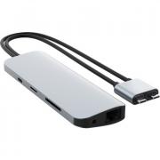 Hyperdrive Viper HD392 10-in-2 USB-C Multi-Port Hub with 60W Power Delivery - Silver 