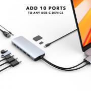 HyperDrive Viper HD392 10-in-2 USB-C PD 60W Multi-Port Hub - Silver