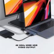 HyperDrive Duo HD28C 7-in-2 USB-C PD 100W Multi-Port Hub - Silver
