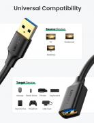 USB-A 3.0 Male to USB-A 3.0 Female Extension Cable - 2m