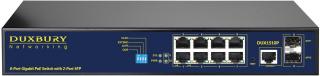 AI Series DUX1510P 10-Port Layer 2 Managed Gigabit Switch with 2 x SFP Ports 