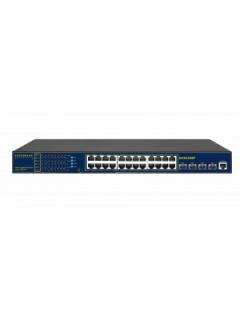 AI Series DUX2528P 24-Port PoE Layer 2 Managed Gigabit Switch with 4 x SFP Ports 