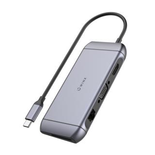 WX-HB105 Connect Max 9-in-1 USB Type-C Multi Port Hub - Grey 
