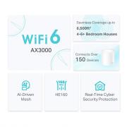 Home Mesh Deco X50 AX3000 Whole Home Mesh WiFi 6 System - 2 Pack