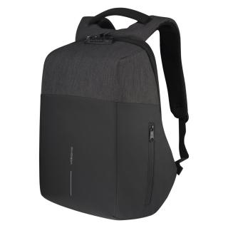 Smart Duex VK-7081-BKCH Anti-Theft Backpack with USB Charging Port - Charcoal Gray / Black 