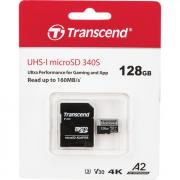 340S 128GB microSDXC UHS-I U3 Memory Card with SD Adapter