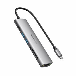HyperDrive Slab HD22H 7-in-1 USB-C PD 90W Multi-Port Hub - Silver 