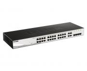 DGS-1210-28 24-Port Smart L2 Managed Gigabit Switch with 4 x Combo SFP Ports
