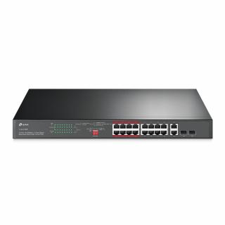TL-SL1218MP 16-Port 10/100 Mbps + 2-Port Gigabit PoE Rackmount Unmanaged Switch with 2 x Combo SFP Ports 