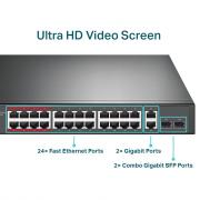 TL-SL1226P 24-Port PoE+ Ethernet + 2 x Gigabit Port Unmanaged Switch with 2 x SFP Ports